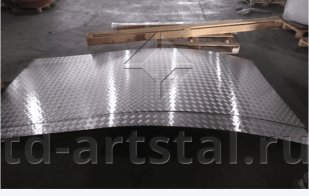 Лист алюминиевый рифленый 1,5х1500х3000 мм квинтет в Рязани